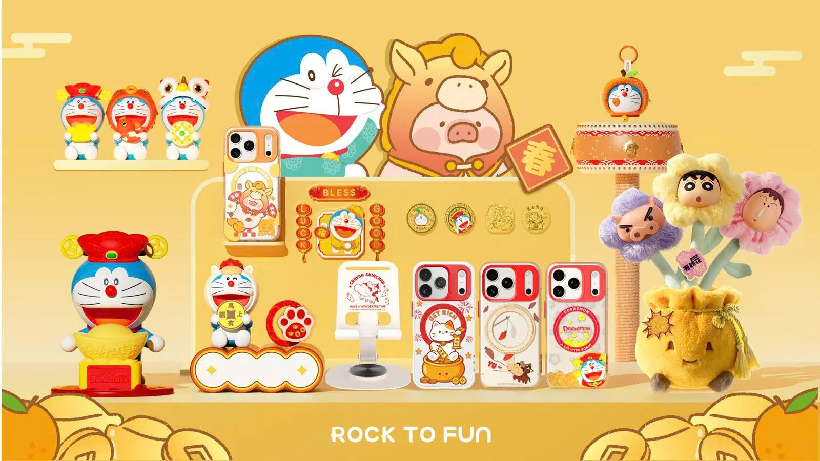 Bộ sưu tập ROCK To Fun với Doraemon, Crayon Shinchan và LULU